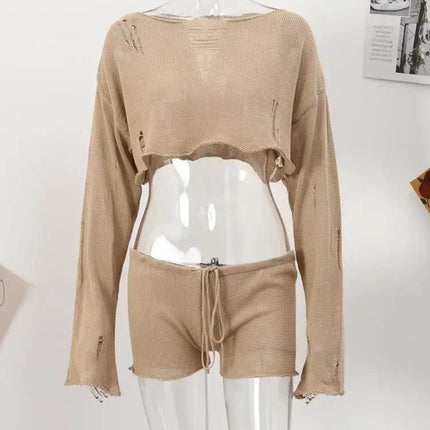 Women Transparent Crop Top Activewear Set - Activewear Set - Lovely Ran - Mad Fly Essentials