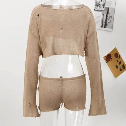 Women Transparent Crop Top Activewear Set - Activewear Set - Lovely Ran - Mad Fly Essentials