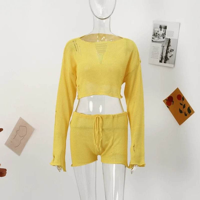 Women Transparent Crop Top Activewear Set - Activewear Set - Lovely Ran - Mad Fly Essentials