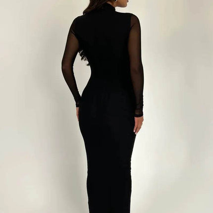 Women Turtleneck Summer Club Midi Dress - MIDI Dress - Mozision - Mad Fly Essentials