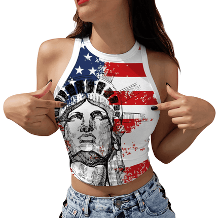 Women USA Flag Striped Summer Tank Top - Mad Fly Essentials