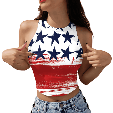 Women USA Flag Striped Summer Tank Top - Tank Top - Myth - box - Mad Fly Essentials