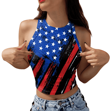 Women USA Flag Striped Summer Tank Top - Tank Top - Myth - box - Mad Fly Essentials