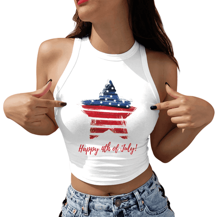 Women USA Flag Striped Summer Tank Top - Tank Top - Myth - box - Mad Fly Essentials