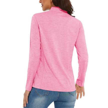 Women UV Protection 1/4 Zip Long Hiking Tee Fitness Top - Fitness Top - MAGCOMSEN - Mad Fly Essentials
