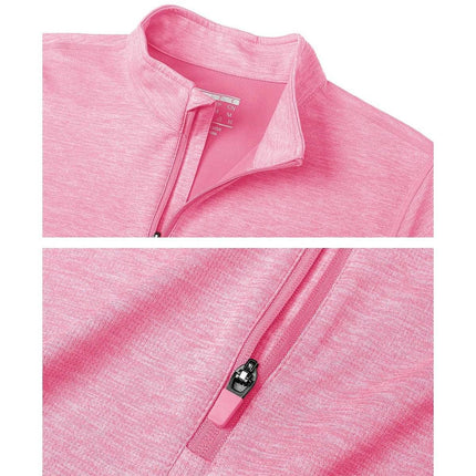 Women UV Protection 1/4 Zip Long Hiking Tee Fitness Top - Fitness Top - MAGCOMSEN - Mad Fly Essentials
