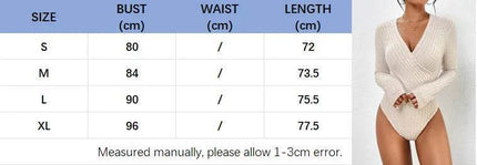 Women V - Neck Knitted Solid Romper - Romper - OMSJ - Mad Fly Essentials