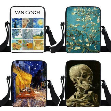 Women Van Gogh Messenger Crossbody Bag - Crossbody Bag - COOLOST - Mad Fly Essentials