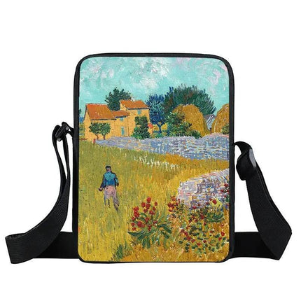 Women Van Gogh Messenger Crossbody Bag - Crossbody Bag - COOLOST - Mad Fly Essentials