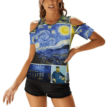 Women 3D Vincent Van Gogh Collage Shirt - Shirt - ARTGAT - Mad Fly Essentials