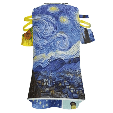 Women 3D Vincent Van Gogh Collage Shirt - Shirt - ARTGAT - Mad Fly Essentials
