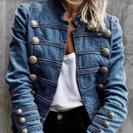 Women Vintage European Commuter Denim Jacket - Jacket - Genuo - Mad Fly Essentials