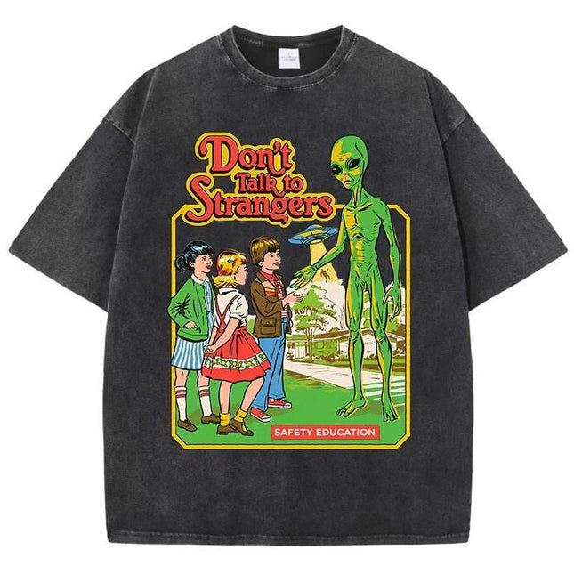 Women Vintage Funny Alien Graphic Shirt - Shirt - HAMPSON LANQE - Mad Fly Essentials
