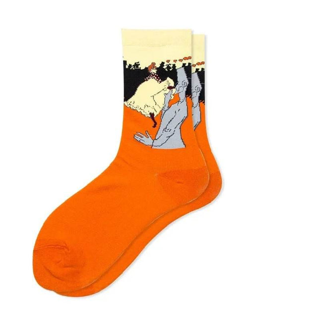 Women Vintage Funny Van Gogh Famous Socks - Mad Fly Essentials