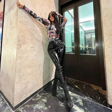 Women Vintage Pattern Long Bodysuit Romper - Romper - cutenova - Mad Fly Essentials