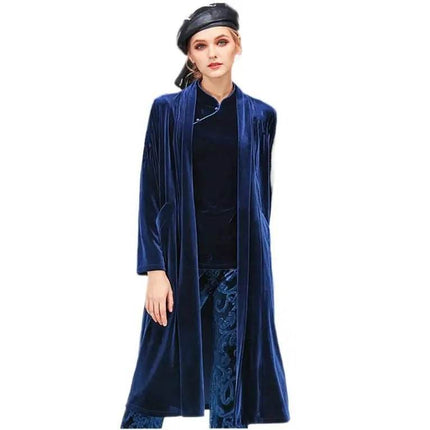 Women Solid Velvet Cardigan Outerwear - Mad Fly Essentials