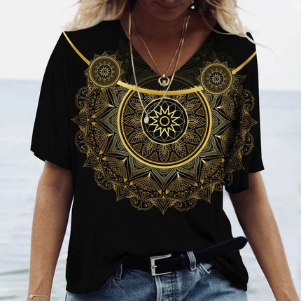 Women Vintage Sun - Moon Plus Short Shirt - Shirt - Dream Girl - Mad Fly Essentials