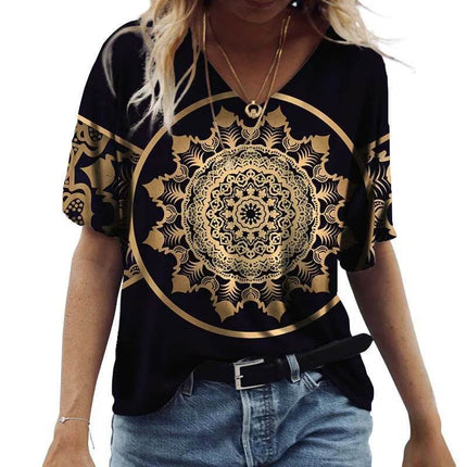 Women Vintage Sun - Moon Plus Short Shirt - Shirt - Dream Girl - Mad Fly Essentials