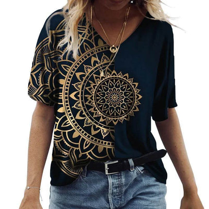 Women Vintage Sun - Moon Plus Short Shirt - Shirt - Dream Girl - Mad Fly Essentials