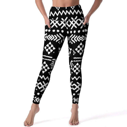 Women Vintage Tribal Floral Yoga Pants Fitness Leggings - Fitness Leggings - VF Fashion - Mad Fly Essentials