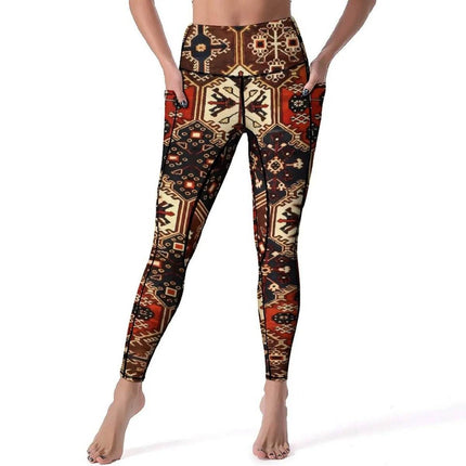 Women Vintage Tribal Floral Yoga Pants Fitness Leggings - Fitness Leggings - VF Fashion - Mad Fly Essentials