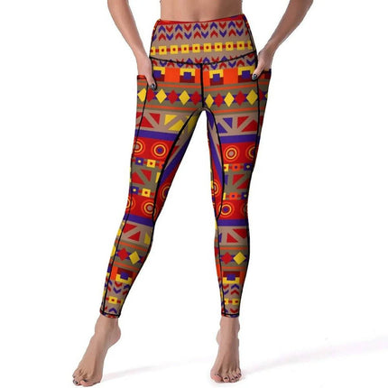 Women Vintage Tribal Floral Yoga Pants Fitness Leggings - Fitness Leggings - VF Fashion - Mad Fly Essentials