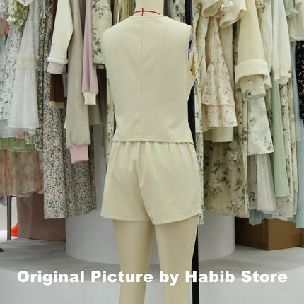 Women Vintage Waistcoat Sleeveless Shorts Outfit Set - Outfit Set - trafza - Mad Fly Essentials
