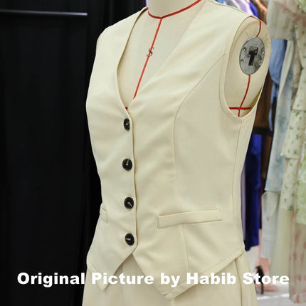 Women Vintage Waistcoat Sleeveless Shorts Outfit Set - Outfit Set - trafza - Mad Fly Essentials