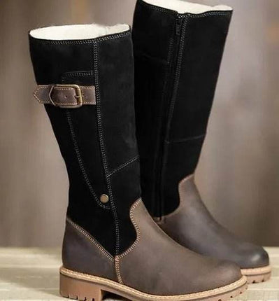 Women Warm Leather Western Fashion Heel Boots - Boots - YM - Mad Fly Essentials