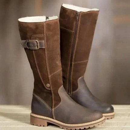 Women Warm Leather Western Fashion Heel Boots - Boots - YM - Mad Fly Essentials