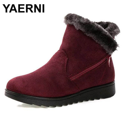Women Waterproof Wedge Platform Ankle Boots - Boots - YAERNI - Mad Fly Essentials