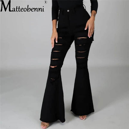 Women Western Fashion High Denim Jeans - Jeans - Matteobenni - Mad Fly Essentials