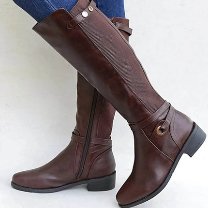 Women Western Leather Winter Boots - Boots - YM - Mad Fly Essentials