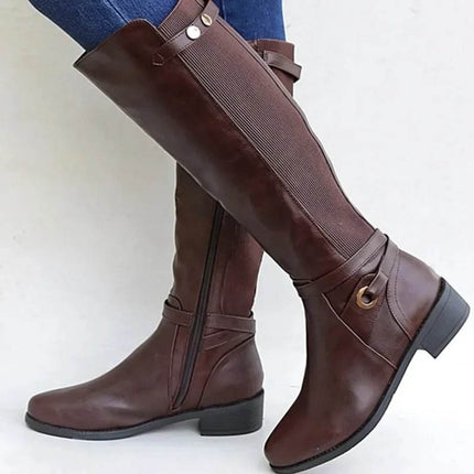 Women Western Leather Winter Boots - Boots - YM - Mad Fly Essentials