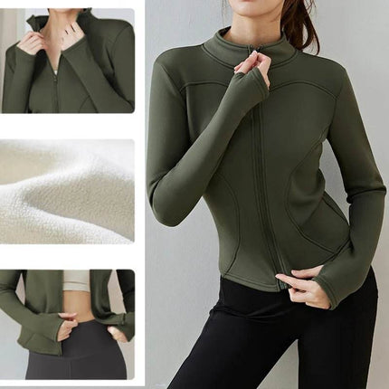 Women Winter Fleece Yoga Long Jacket - Jacket - Aiithuug - Mad Fly Essentials