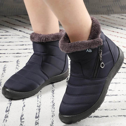 Women Winter Plush Ankle Snow Boots - Boots - MoneRffi - Mad Fly Essentials