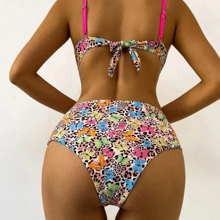 Women Zebra Stripes High Waist Bikini Set - Bikini Set - RUOTONGSEPT - Mad Fly Essentials