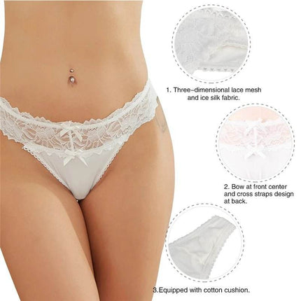 Women's 2pc/Set Lace Thong Low - Rise Panties - Panties - Sandl - Mad Fly Essentials