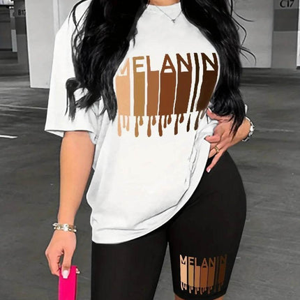 Women Casual Loose Short Sleeved 2pc Outfit Set - Outfit Set - mandylandy - Mad Fly Essentials