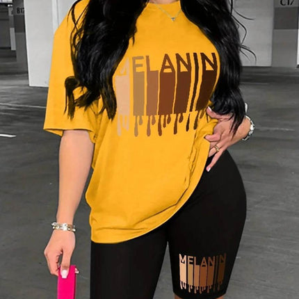 Women Casual Loose Short Sleeved 2pc Outfit Set - Outfit Set - mandylandy - Mad Fly Essentials