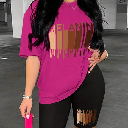 Women Casual Loose Short Sleeved 2pc Outfit Set - Outfit Set - mandylandy - Mad Fly Essentials