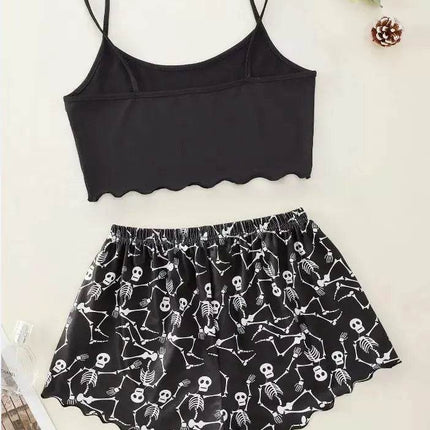 Women's Halloween Sleeveless Crop Pajama Set - Pajama Set - Animal Unicorn - Mad Fly Essentials