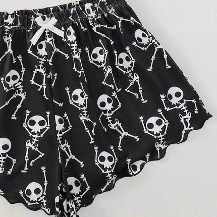 Women's Halloween Sleeveless Crop Pajama Set - Pajama Set - Animal Unicorn - Mad Fly Essentials