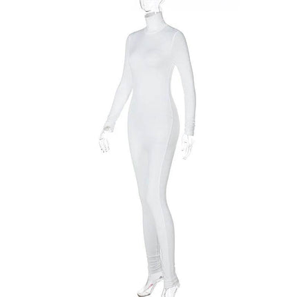 Women's High Collar Office Solid Jumpsuit - Jumpsuit - HEFLASHOR - Mad Fly Essentials