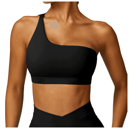 Women's One Shoulder Yoga Fitness Bra - Bra - Myth - box - Mad Fly Essentials