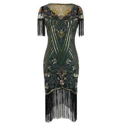 Women's Plus 1920s Gatsby Sequin Beaded Party Dress - Party Dress - Adogirl - Mad Fly Essentials
