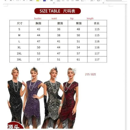 Women's Plus 1920s Gatsby Sequin Beaded Party Dress - Party Dress - Adogirl - Mad Fly Essentials