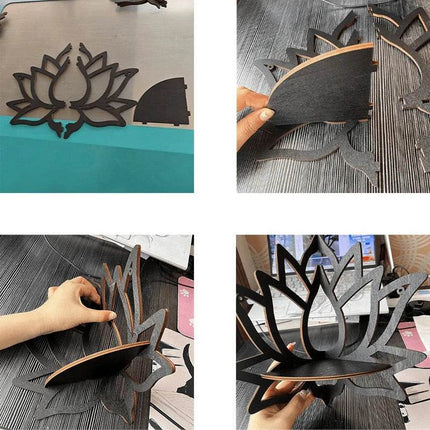 Wooden Lotus Hollow Decor Rack Organizer Cleaning Hacks - Cleaning Hacks - Medieval Decor - Mad Fly Essentials