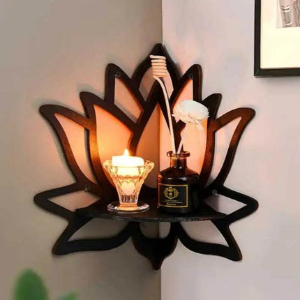 Wooden Lotus Hollow Decor Rack Organizer Cleaning Hacks - Mad Fly Essentials