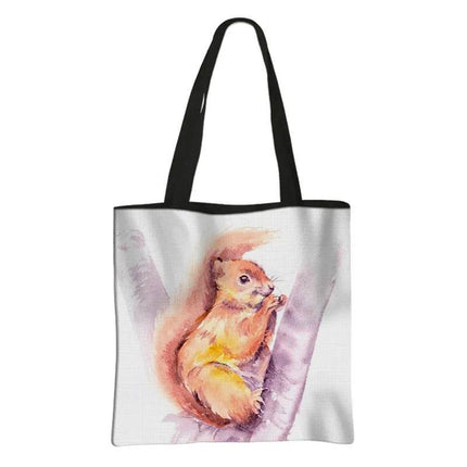 Woodland Animal Watercolor Shoulder Bag Women Accessories - Women Accessories - Fantasy Valley - Mad Fly Essentials
